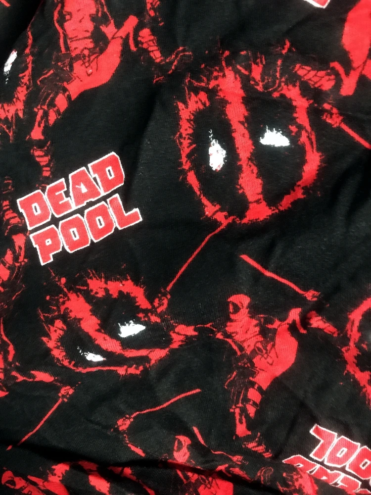 Хлопчатобумажная Трикотажная мягкая ткань deadpool для одежды 1 ярда в ширину 160