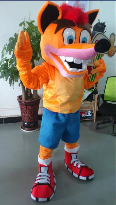 OISK Custom Crash Bandicoot костюм талисмана Хэллоуин Рождество День рождения карнавал