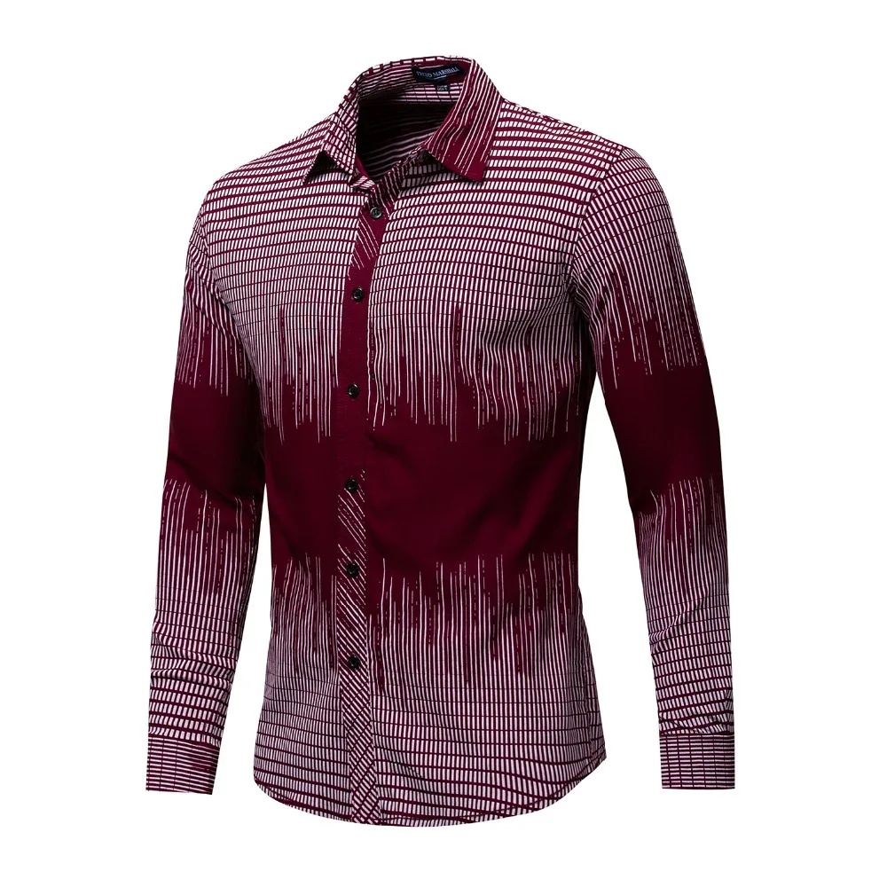 Мужская брендовая рубашка 2018 мужские высококачественные рубашки с длинным