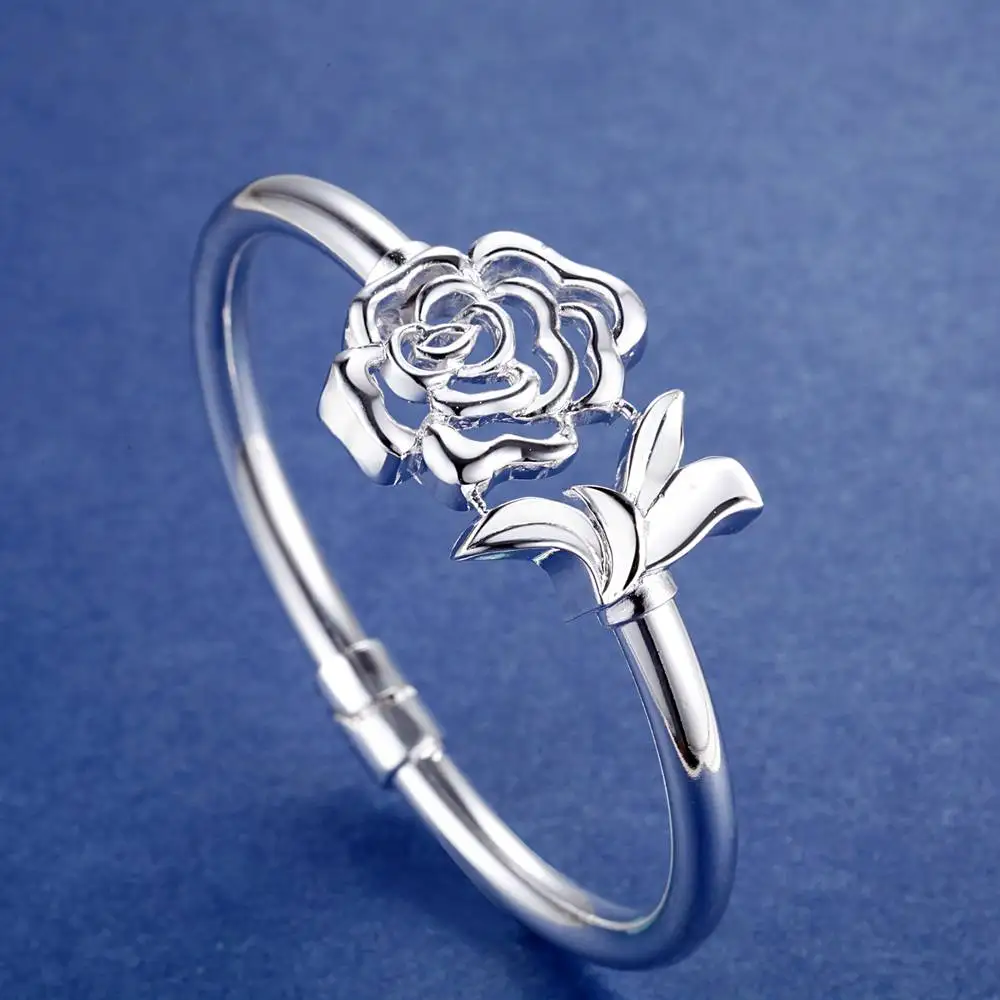 Браслеты с пионами Красивые посеребренные браслеты для женщин оптовая продажа