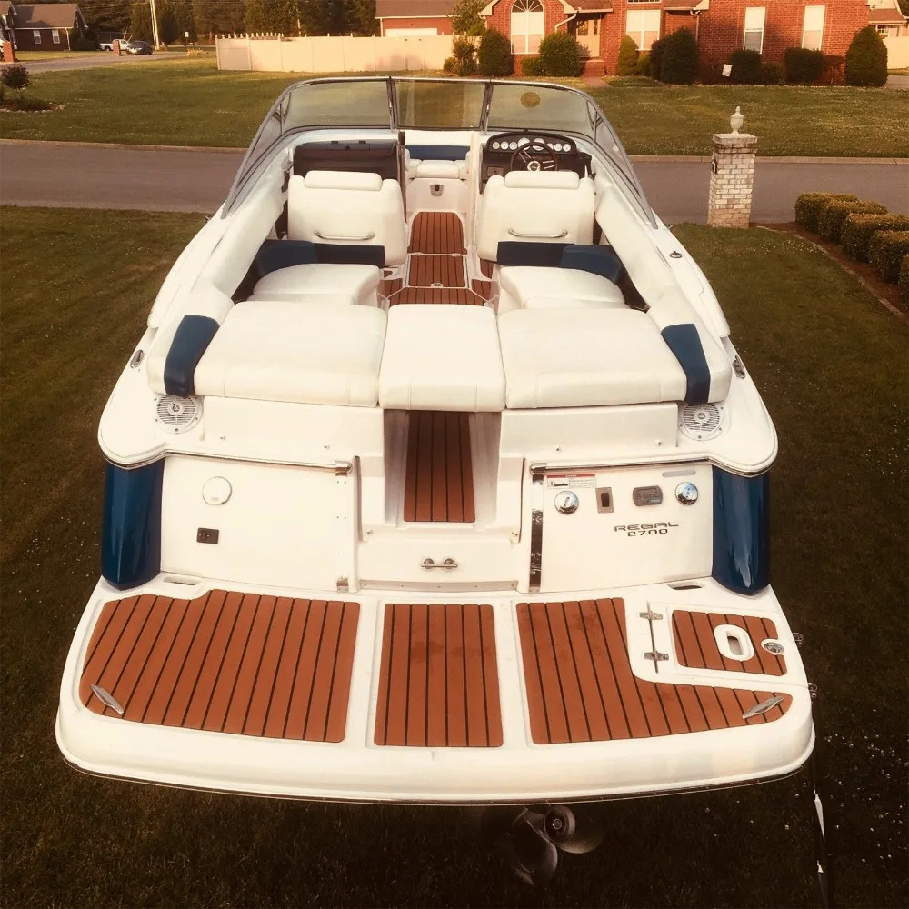 Teak Decking Sheet For Boat Yacht Marine Flooring Carpet EVA Foam 90cm240cm/35.4&quot94.5&quot Light Brown In Black Boats Accessories |