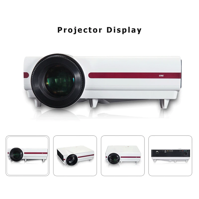 CRE светодиодный Портативный проектор Android дома Театр Беспроводной мобильный