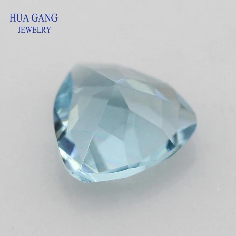 106# Blue Trillion Shape Princess Cut Loose Glass Beads Synthetic Gems For Jewelry Size 3x3~10x10mm Free Shipping | Украшения и