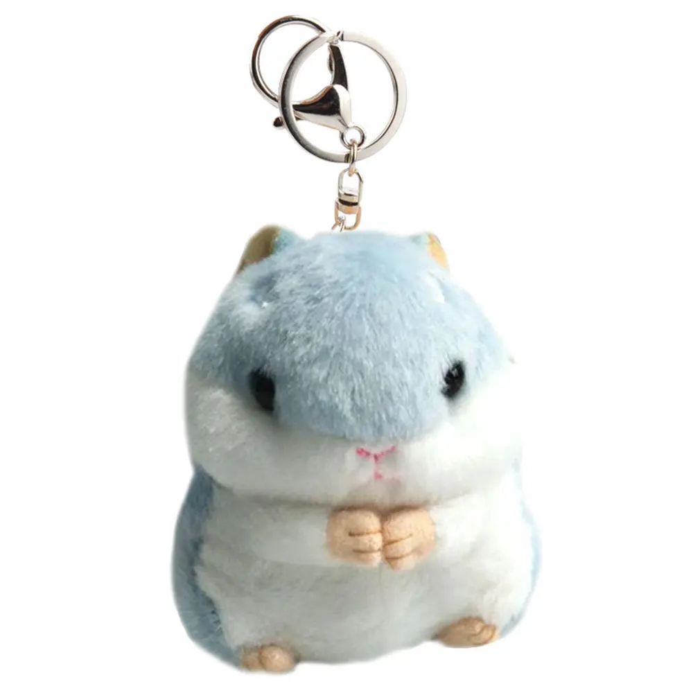 1 шт. Мини Короткие Плюшевые брелоки с изображением хомяка из искусственного