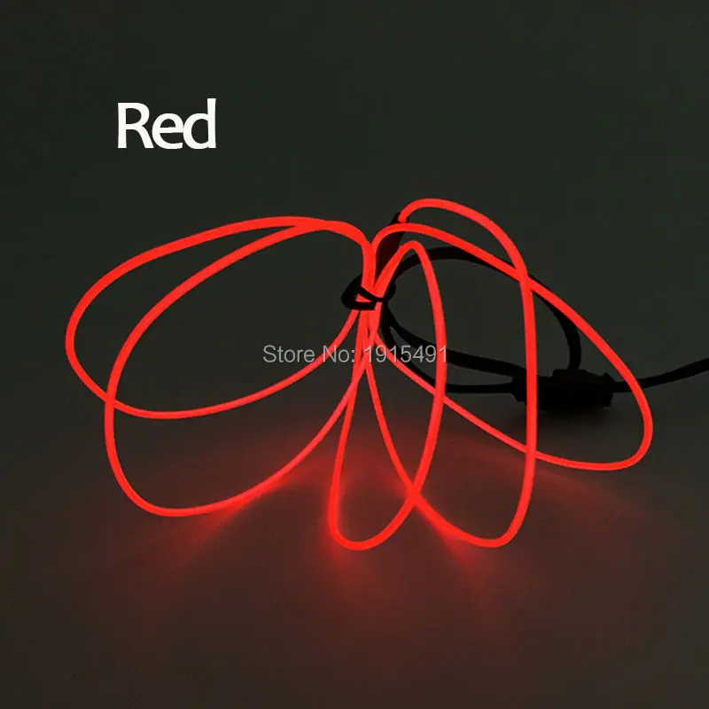 10 видов цветов в наличии водонепроницаемый 3В неоновый гибкий светящийся EL