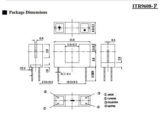Фотоэлектрический сенсор ITR9608 100 шт./лот корреляционный Тип оптической связи