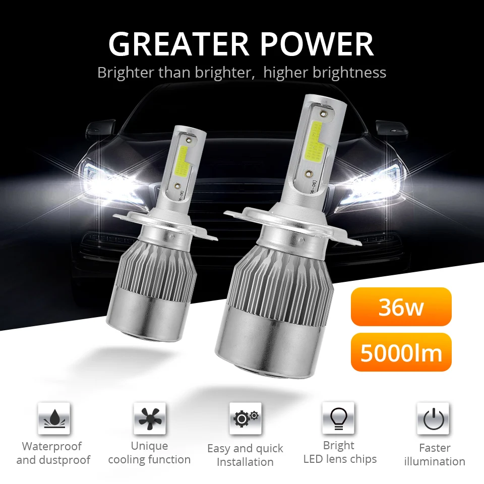 Partol 36 W H1 H3 H4 H7 H11 H13 9005 9006 9007 автомобиль противотуманных фар авто лампы