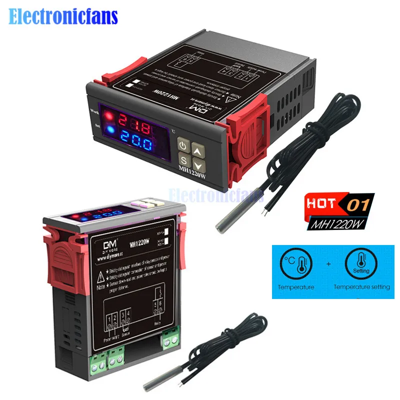 AC 110 V 220 12 72 MH1220W светодиодный цифровой термостат температурный контроллер