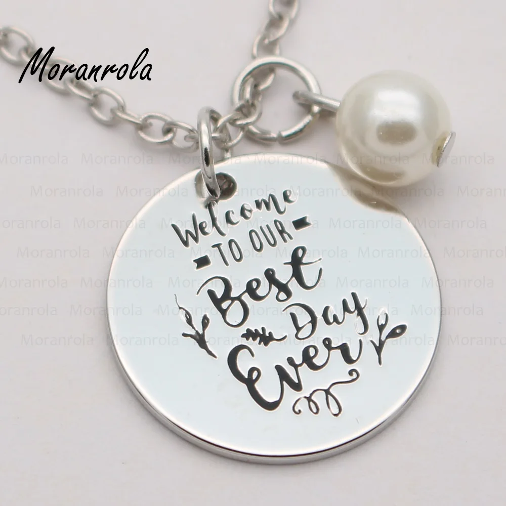 &quotДобро пожаловать в наш лучший день когда либо&quot ожерелье Новое поступление