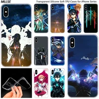 Hot Sword Art Online SAO Anime Manga Fashion Silicone Case Cover for Apple iPhones Pro Max Plus Cases