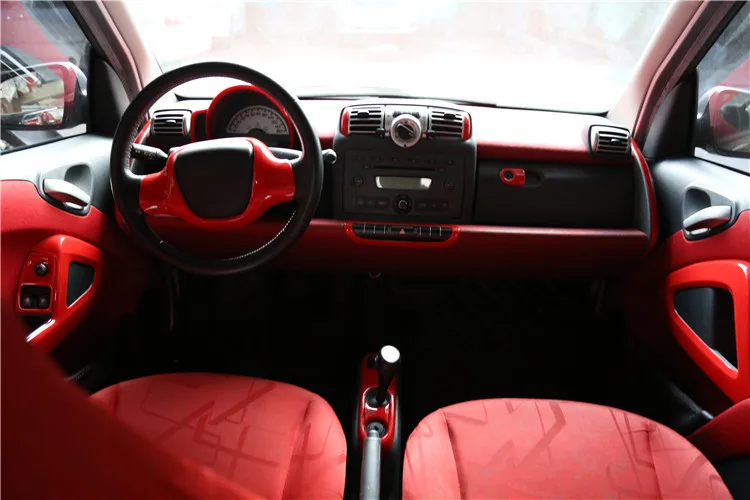 TTCR-II для smart fortwo 2009- украшение интерьера розетка Авто Стайлинг Аксессуары рулевое колесо ABS наклейки для автомобиля 3D