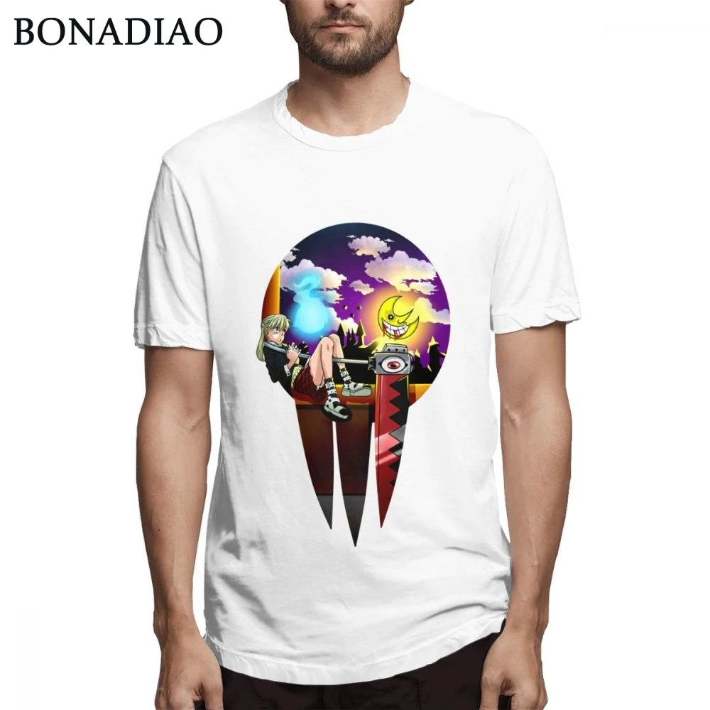 Soul Eater Maka Kids/and Футболка мягкая 100% хлопок S 6XL Harajuku аниме дизайн футболка|Мужские