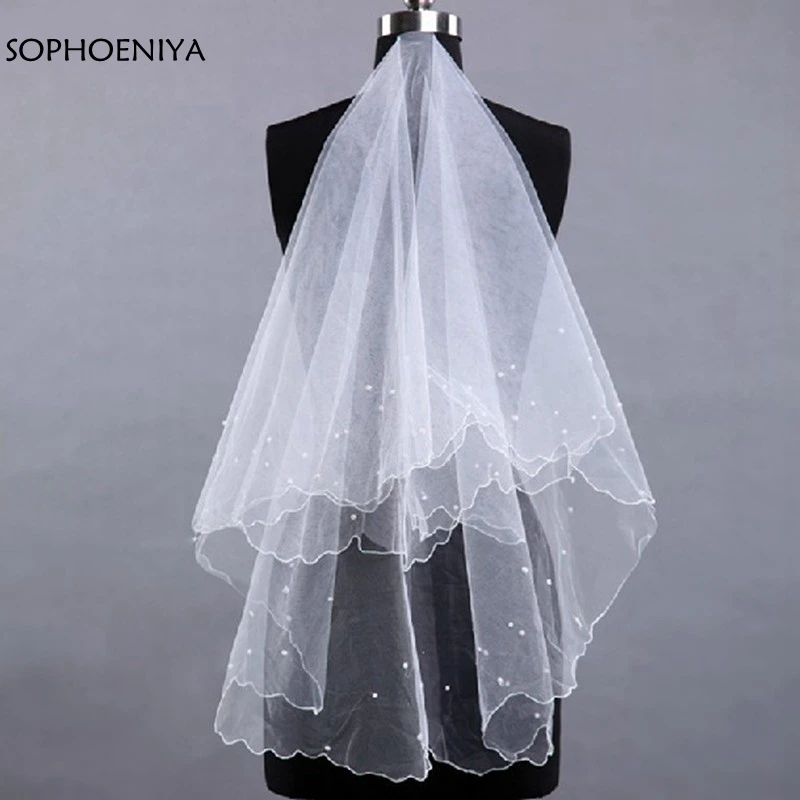 

New Arrival Ivory wedding veil 2023 Cheap wedding accessories Voile mariage Velo novia welon slubny Bride veil sluier