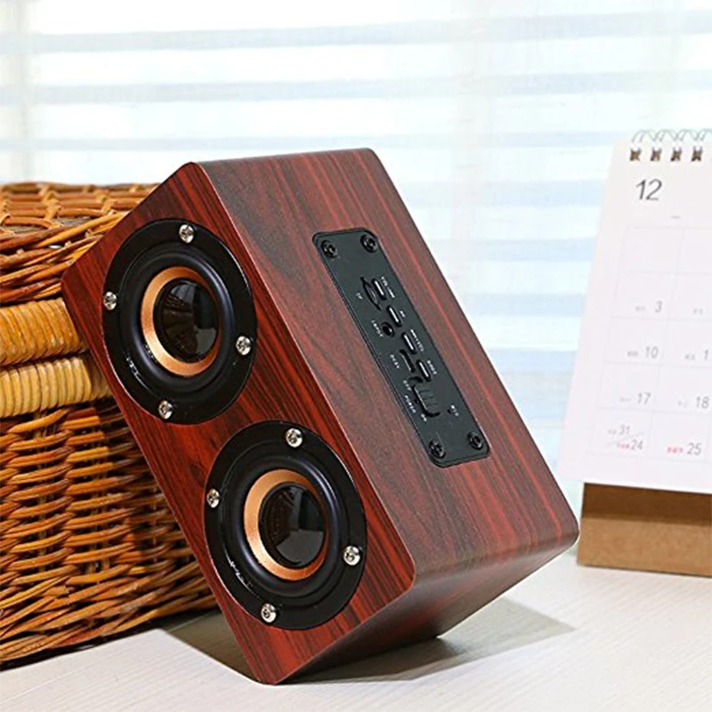 Magift Портативный древесины Bluetooth Динамик стерео двойной громко сабвуфер