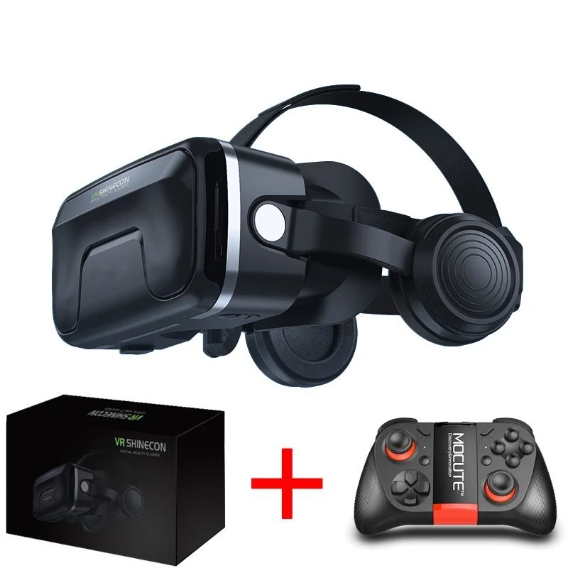 Bundle 4 Новинка VR shinecon 6,0, гарнитура, обновленная версия, Очки виртуальной реальности, 3D очки VR, гарнитура для шлема, игровая коробка, игровая коробка - Цвет: Bundle 4