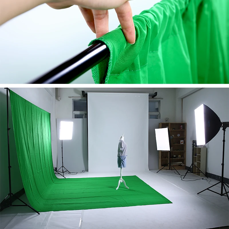 Фотостудия CY 100% хлопок 3 м x однотонный зеленый экран муслиновый фон для