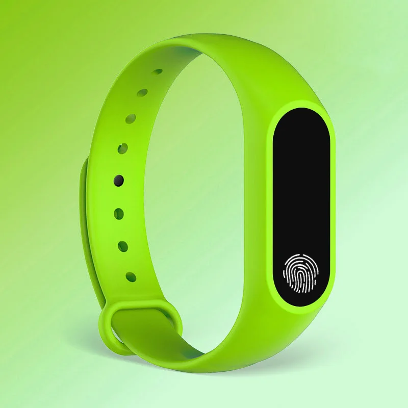 Green M2 спортивный браслет, смарт-браслет, часы для мужчин и женщин, умные часы для Android IOS, фитнес-трекер, электронные умные часы - Цвет: Green