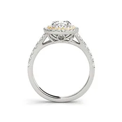 Yellow Gold Plated LESF Роскошные кольцо из стерлингового серебра 925 наборы овальной огранки изысканное украшение на свадьбу кубического циркония кольца для женщин Группа - Цвет основного камня: Yellow Gold Plated
