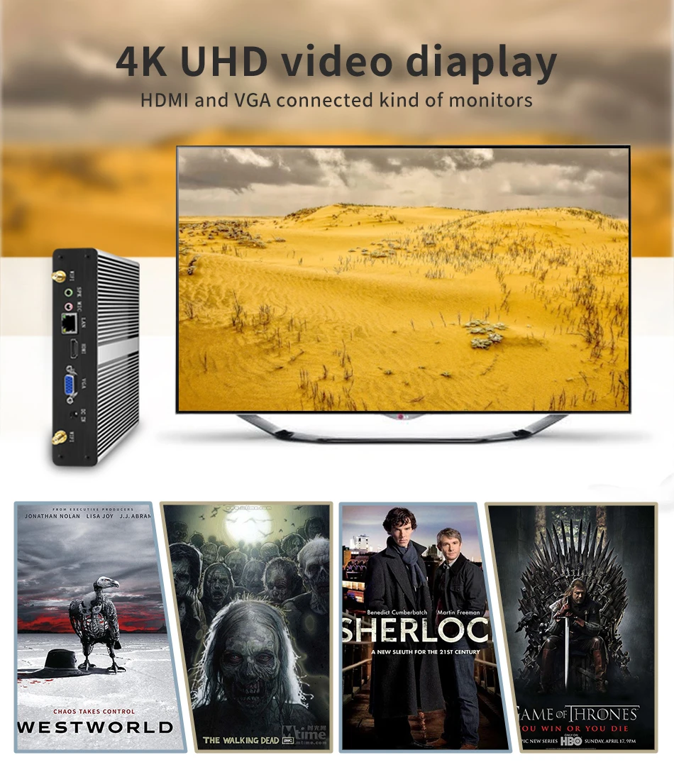 Дешевый мини ПК Windows 10 Core i5 4200Y i3 7100U Мини компьютер Celeron 2955U Barebone компьютер DDR3L HTPC minipc HDMI VGA