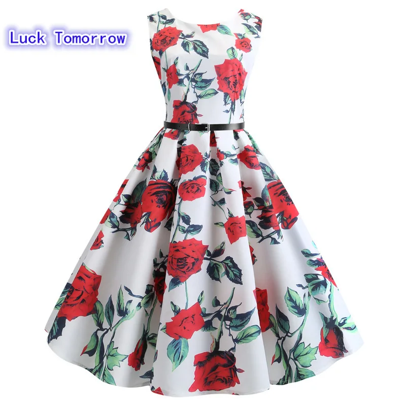 Винтажные Платья с цветочным принтом и в стиле ретро 50 s вечерние платья