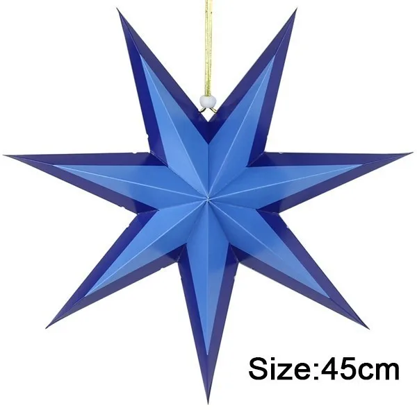 style 45cm 1pc Упаковка из 1 шт., украшение на год, Висячие бумажные фонарики со звездами, Рождественское украшение для дома, Рождественское украшение с Рождеством - Цвет: style 45cm 1pc
