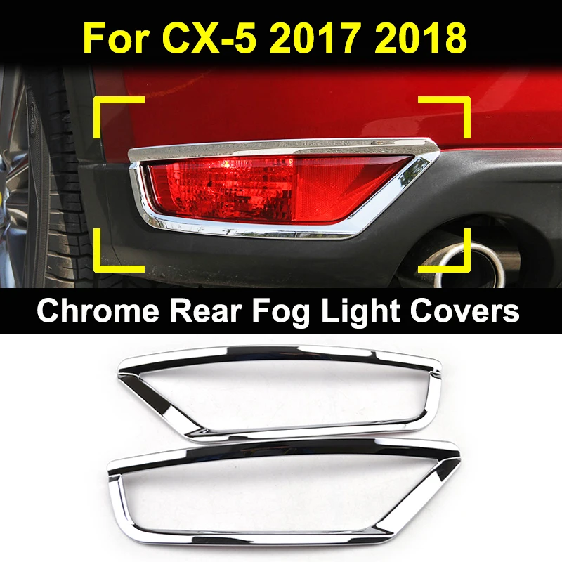 Для Mazda CX-5 CX5 KF хромированный передний задний противотуманный светильник, задний светильник, накладка на боковое зеркало, украшение для автомобиля - Цвет: rear foglight cover