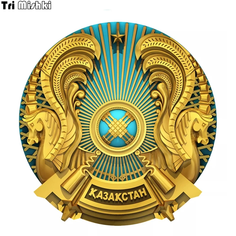 Tri Mishki WCS234 #14x14 5 см герб РК стикер автомобиля ЦВЕТАСТЫЙ Авто наклейки