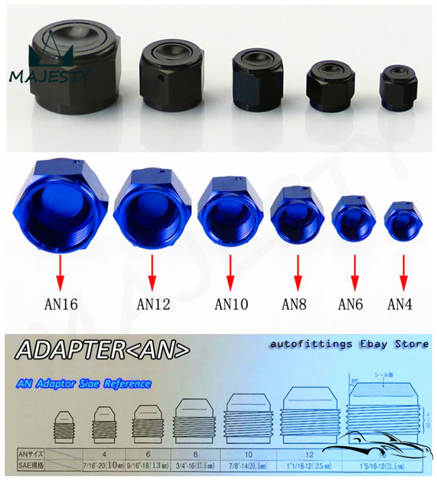 2 шт. алюминиевые переходники 6 AN AN6 черные|adapter fitting|aluminium tube fittingsan6 fitting |