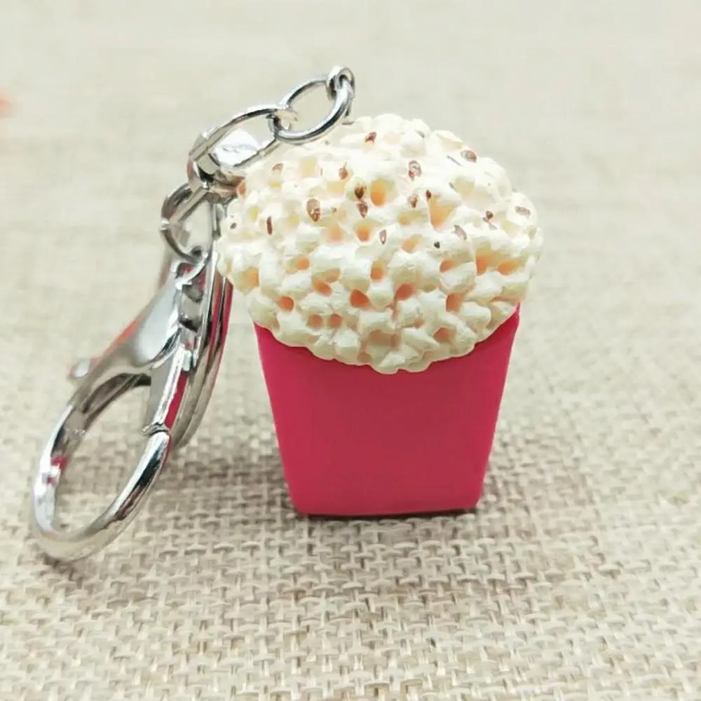 Креативный имитация милый брелок для ключей Автомобильный мини портфеля попкорн