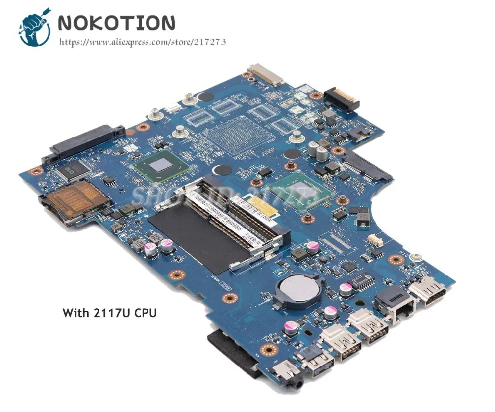 NOKOTION материнская плата для ноутбука Dell Inspiron 17 3721 NJ7D4 VAW11 основная 2117U ЦП |