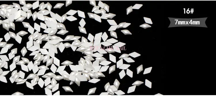 Новинка 100 шт Импортные высококачественные жемчужины AB/белый цвет украшения для ногтей из смолы жемчуг капельки/квадрат/ромб/Овальная форма жемчуг