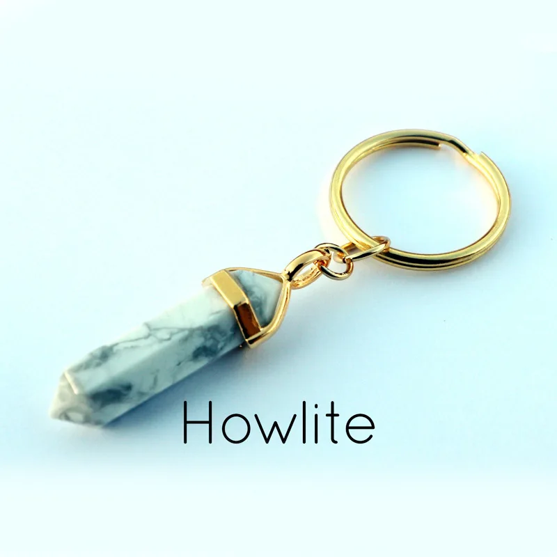 1 шт. брелок для ключей с натуральным кварцевым камнем | Брелки