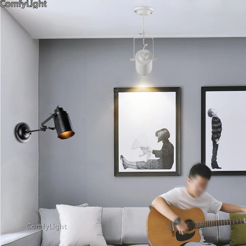 Светодиодные прожекторы Скандинавский дизайн винтажный Лофт подвесной