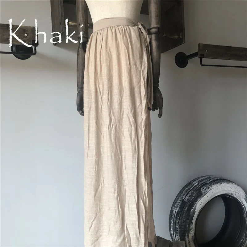 Новинка, длинный пляжный купальник белого цвета и цвета хаки, сексуальный купальник, накидка, пляжное платье, прозрачное бикини, горячая туника для женщин, саронг - Цвет: Хаки