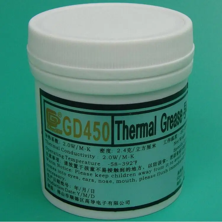 

High-conductivity GD450 thermal grease silicone gel gold net weight 100 g canned