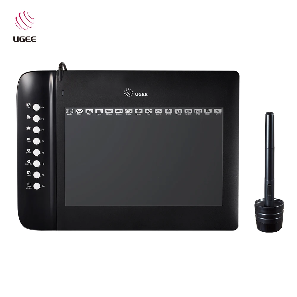 UGEE M1000L 12 &quotГрафический Планшет графический с 8 Горячих Клавиш Цифровая Ручка |