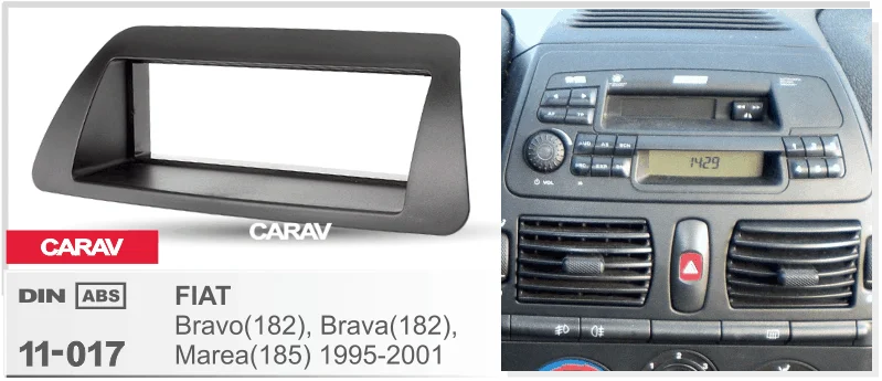 1Din фасции для fiat brava(182) Marea(185) 1995-2001 Радио DVD стерео панель тире Монтажная Установка отделка CARAV 11-017