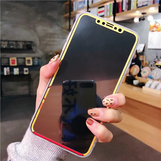 6 Защитное закаленное стекло для экрана iPhone XS Max XR X с мультяшным рисунком - Цвет: 6