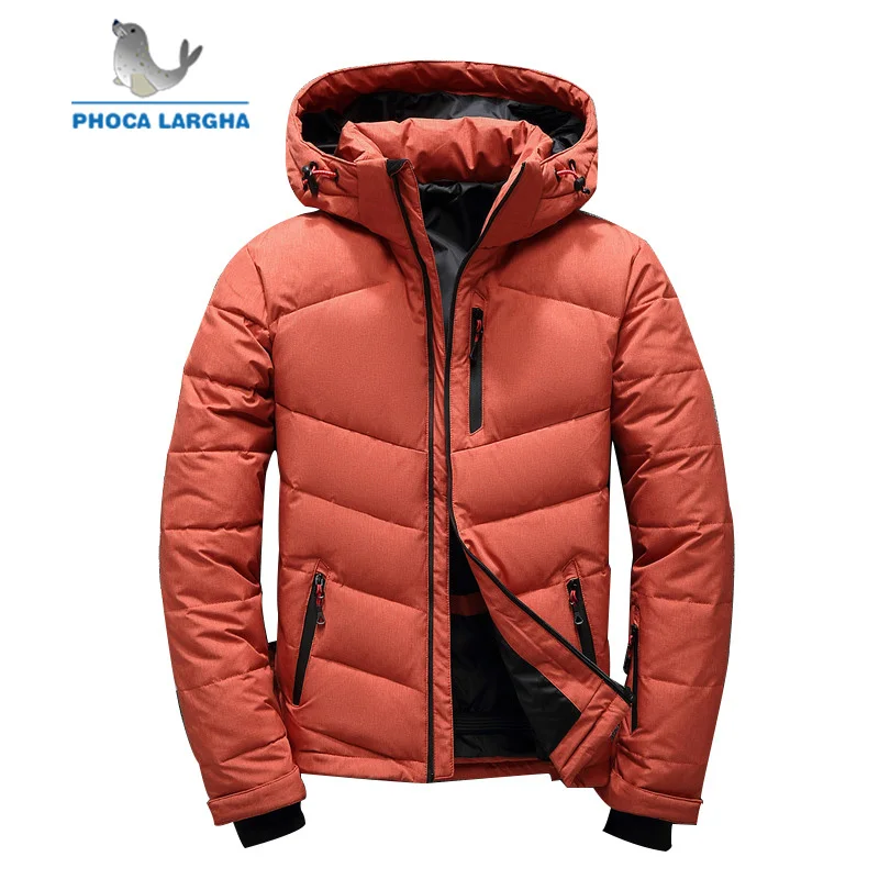 Мужская теплая куртка на белом утином пуху Повседневная непродуваемая