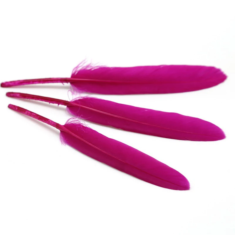 Rose Высокое качество 10-15 см 25/50 шт. натуральные гусиные перья утка Шлейфы для поделок в стиле «Ловец снов»; аксессуары для изготовления украшений своими руками украшения - Цвет: Rose