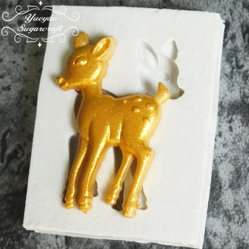 Yueyue Sugarcraft олененок силиконовая форма помадка форма для украшения торта инструменты форма для шоколадной мастики