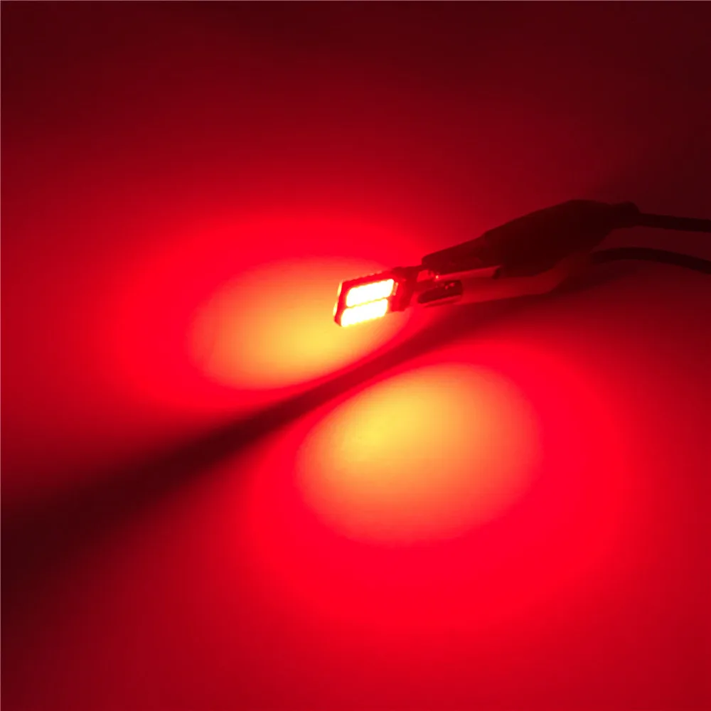 Красный 4014 24 Smd авто W5W светодиодный T10 светодиодные лампы canbus светильник для автомобилей спереди боковой габаритный фонарь, подсветка двери номерной знак светодиодный светильник лампы 12V - Испускаемый цвет: Красный