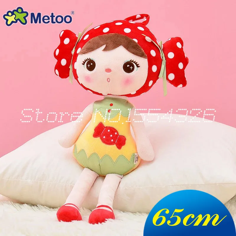 Red candy doll 65 см горячая Распродажа, новинка, настоящая кукла Metoo keppel, мультяшная кукла Анжела, плюшевые игрушки, милые куклы для девочек на день рождения, рождественские подарки для детей - Цвет: Red candy doll