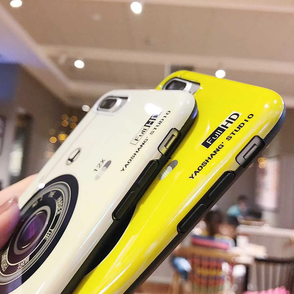 CASEIER чехол для телефона iPhone 7 6 PLUS X XS MAX XR IMD камера цветной мягкий 6S 8 Plus Чехлы Fundas |