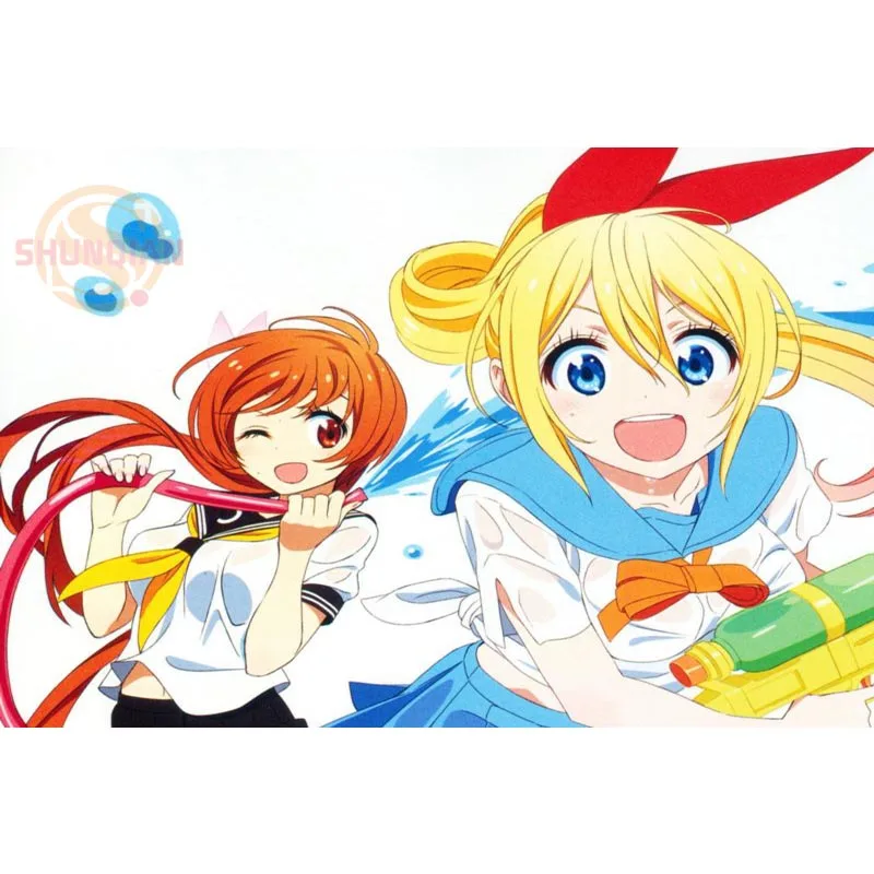 Новый постер Nisekoi для аниме девушек атласный на заказ тканевый настенный с