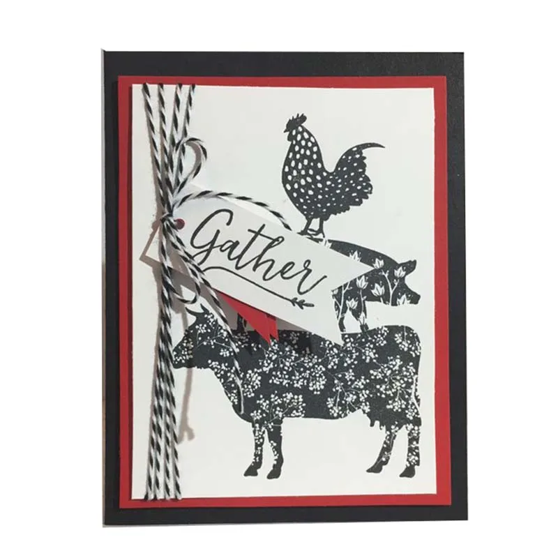 Happy farm transparent clear stamp for DIY Scrapbooking/Card Making/Kids Christmas Fun Decoration Supplies | Дом и сад