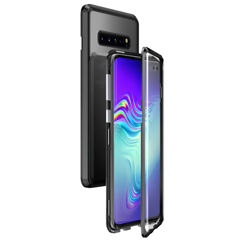 Чехол LUPHE с магнитной адсорбцией для samsung Galaxy S10 5g, прозрачное стекло, жесткая задняя крышка, металлический бампер, защитный чехол