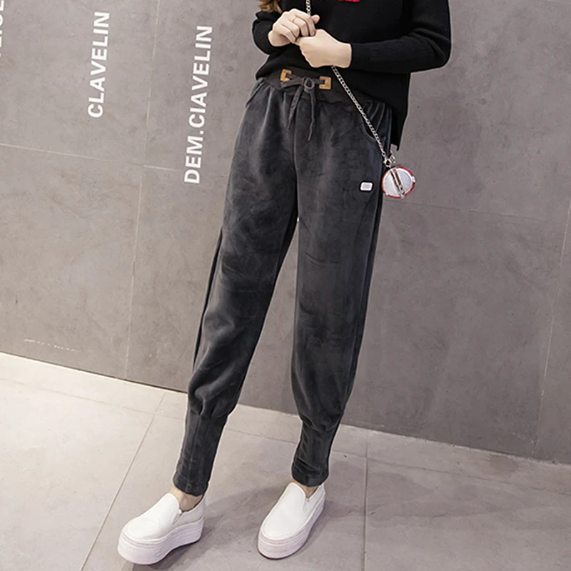 2019 осенние и зимние модели одежды плюс бархатные свободные утепленные флисовые