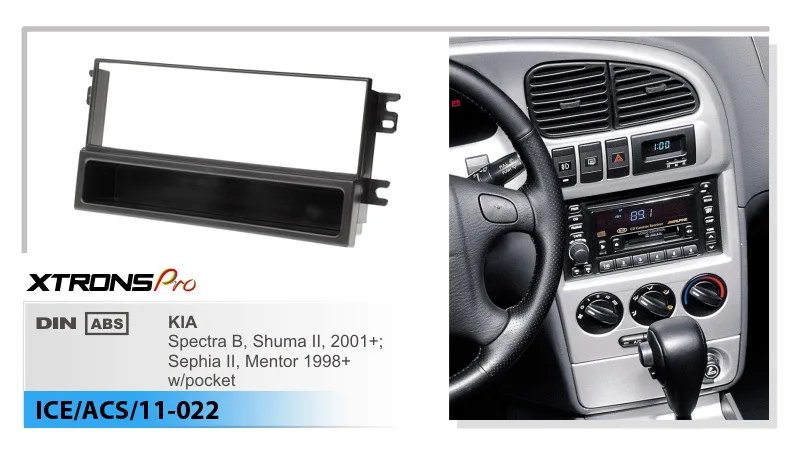 XTRONS 11 022 автомобильный аудио тире набор фасции Для KIA Spectra B Shuma Sephia II Ментор Лицевая