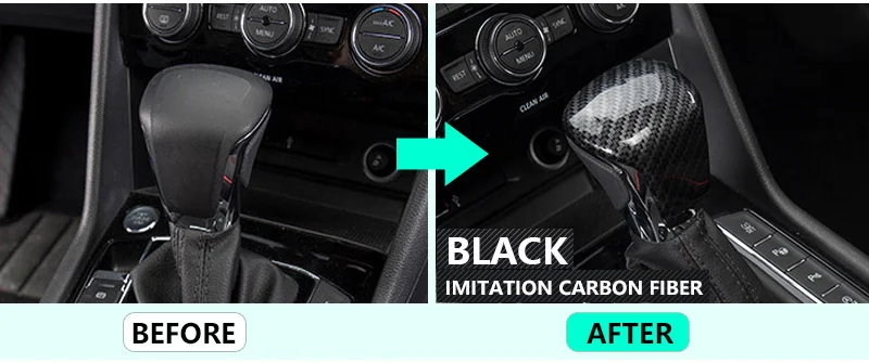 Для VW Tiguan II MK2 2016 2017 2018 2019 Volkswagen хром карбоновый чехол для рычага переключения